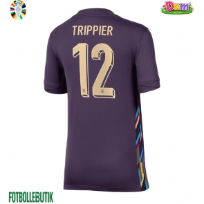 England Kieran Trippier #12 Bortatröja Kvinnor EM 2024 Kortärmad